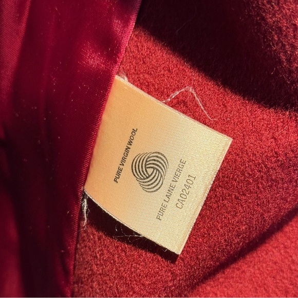 Vintage Red Virgin Wool Full Length Coat - Picture 4 of 8